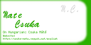 mate csuka business card