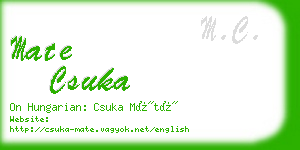 mate csuka business card